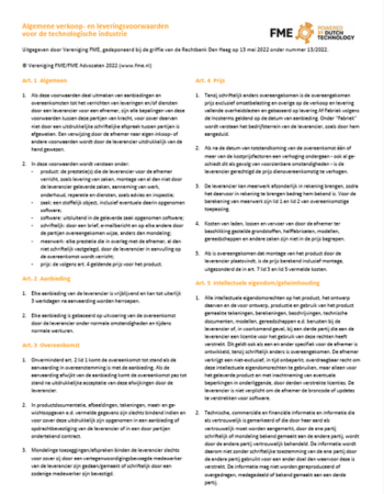 Downloads Teleson - FME voorwaarden