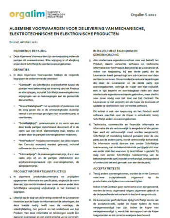 Downloads Teleson - Orgalim voorwaarden